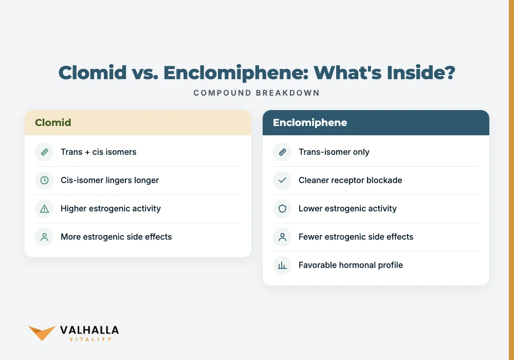 Clomid vs. Enclomiphene: What's Inside?