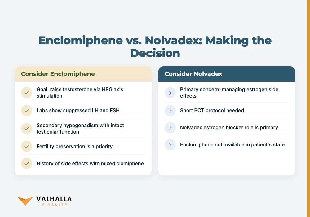 Enclomiphene vs. Nolvadex: Making the Decision