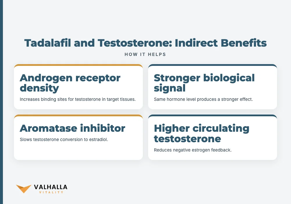 Tadalafil and Testosterone: Indirect Benefits